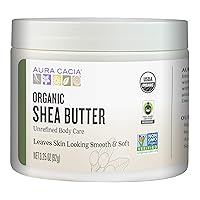 Aura Cacia Organic Shea Butter | Unrefined Body Care | 3.25 oz.