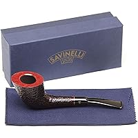Savinelli Roma - Rome Inspired Briar Wood Tobacco Pipes, Hand Crafted & Unique Tobacco Pipe, Traditional Wood Pipe From Italy (904 KS)