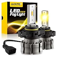 AUXITO 5202 LED Fog Light Bulbs, 3000K Amber Yellow 6000 Lumen Plug And Play, 300% Brighter, 5201 PS19W 12085 PS24W Daytime Running Lights Turn Signal Lights Replacement (Pack of 2)