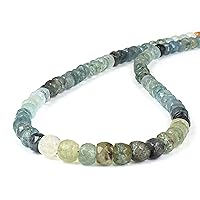 Natural Blue Aquamarine Rondelle Faceted Bead Necklace March Birthstone Jewelry Aquarius Gift For Her 4-6MM (45 CM)