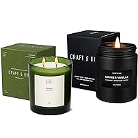 Premium Soy Candle for Home | Mahogany Teakwood, Wood & Vanilla Scented Candles | Natural Soy Candles Gifts for Women, Men | Nature Collection, Aromatherapy | Holiday Candle, Wood Wicked Candles