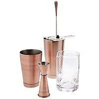 Barfly Essential Deluxe Mixing Cocktail Kit, Antique Copper (M37131ACP)