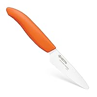 Kyocera Advanced Ceramic Revolution Series 3-inch Paring Knife, Orange Handle, White Blade