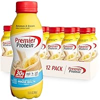 Shake, Bananas & Cream, 30g Protein, 1g Sugar, 24 Vitamins & Minerals, Nutrients to Support Immune Health, 12 Pack, 138.0 Fl Oz