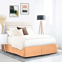 Nestl Apricot Buff Orange Twin XL Bed Skirt - Twin XL Size Bed Skirt 14 Inch Drop - Brushed Microfiber Bed Skirts - Hotel Quality Pleated Bed Skirt - Shrinkage & Fade Resistant