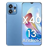 X40 Unlocked Cell Phones 2023 Android 13 Smartphone with Snapdragon 8cen2processor 6GB+256GB 8-Core Mobile Phones 6.7