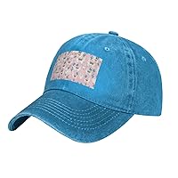Llama Cactus Print Unisex Adjustable Baseball Caps Washed Denim Trucker Hat Baseball Low Profile Dad Hat