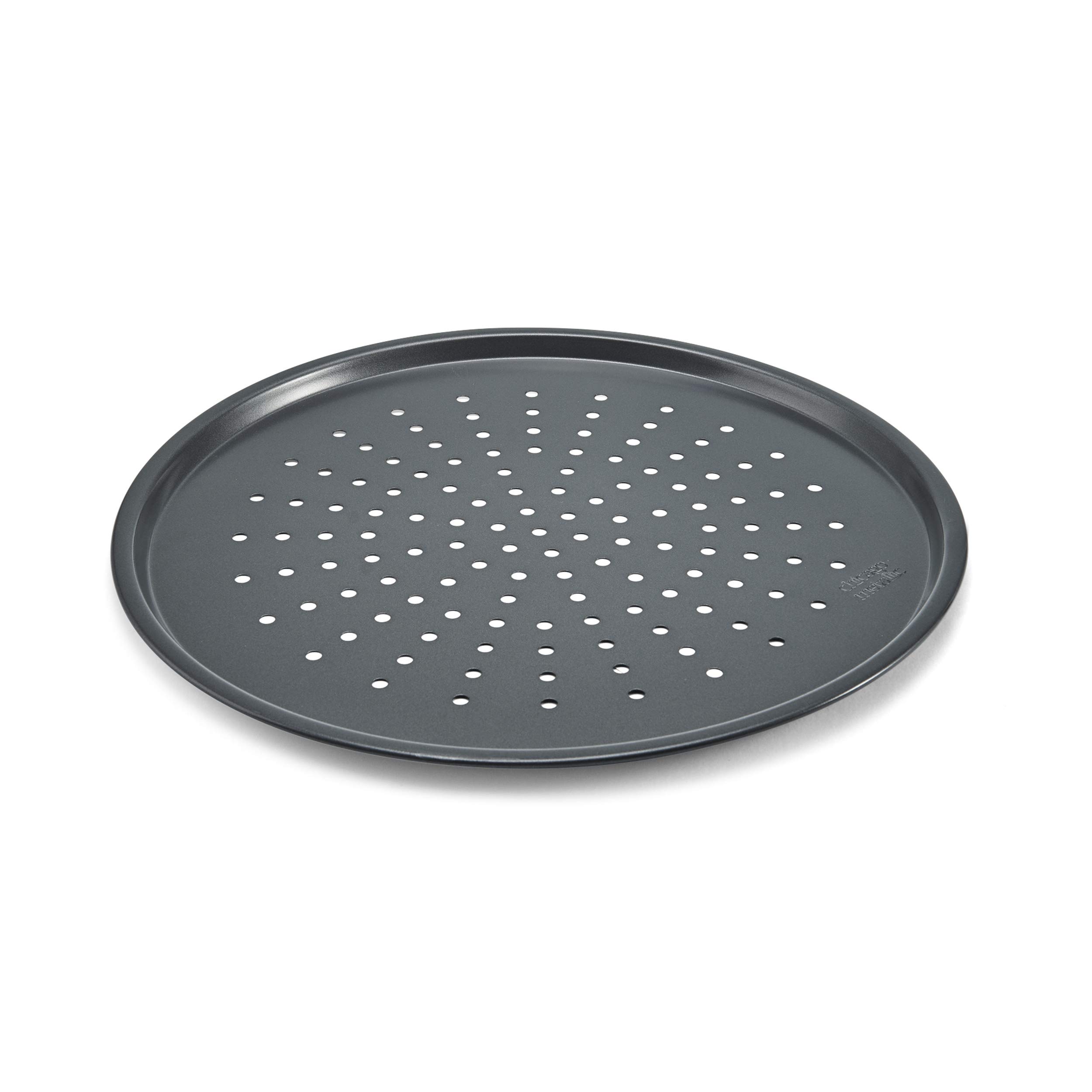 Chicago Metallic Non-Stick Perforated Pizza Crisper, 14-Inch diameter, Aluminized Steel