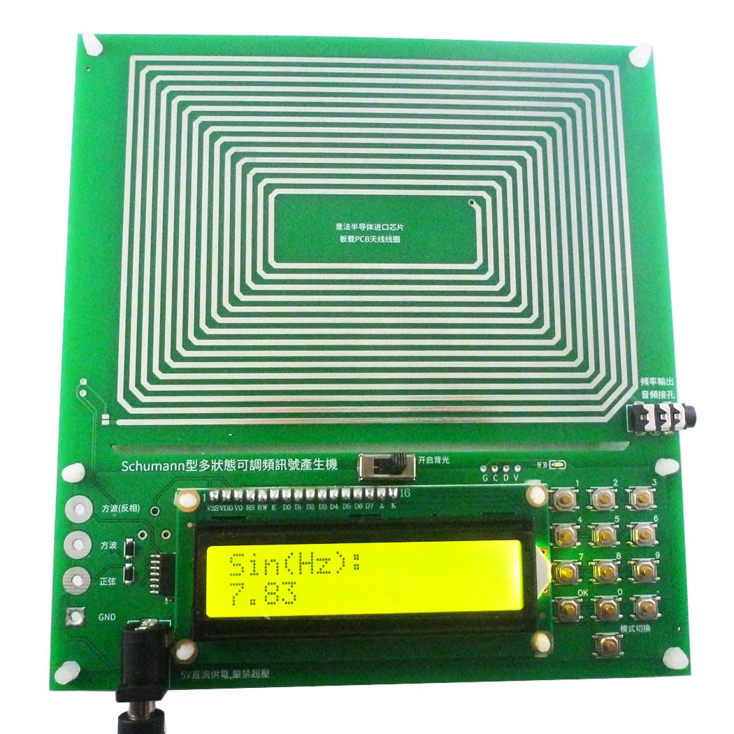 eletechsup7.83 Schumann Resonance Sine Wave Generator Audio Resonator Adjustable 0.01~30000 for Improving Sleep and Heathly