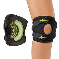 BraceAbility Short Patellar Tracking Knee Brace - Pull-On Running, Exercise, Athletic Support Stabilizer for Post Kneecap Dislocation, Tendonitis, Patellofemoral Pain and MCL/LCL Injuries (Small)