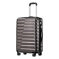 Coolife Luggage Suitcase Carry on Hardside PC+ABS Spinner TSA Lock Telescopic Handle