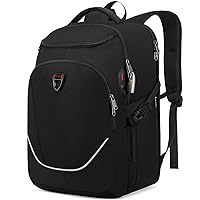 Della Gao Travel Laptop Backpack, Anti Theft Large Backpack for Men with USB Slit, Travel Backpack for Women TSA Approved 17 Inch Computer Backpack for Business Office Work, Black