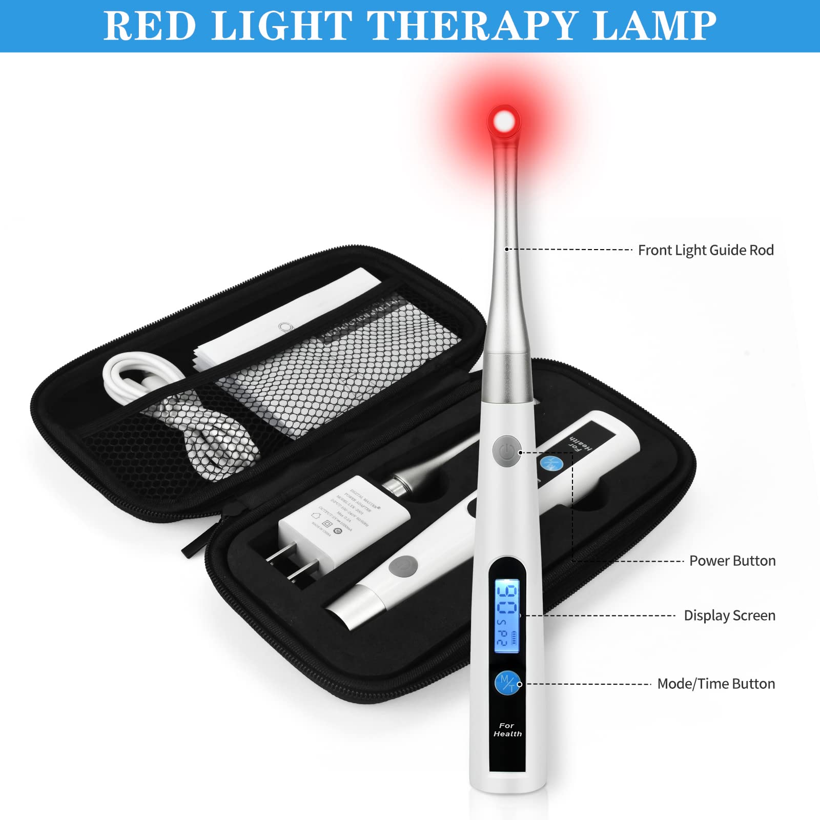 WINLEAD Cold Sore Red Light Therapy Device, Dual Wavelength Red Light Therapy for Cold Sore and Canker Sore, Pain Relief and Accelerated Healing Skin Mouth Sore Device