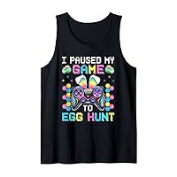 I Paused My Game To Egg Hunt Easter Funny Gamer Boys Kids Tank Top