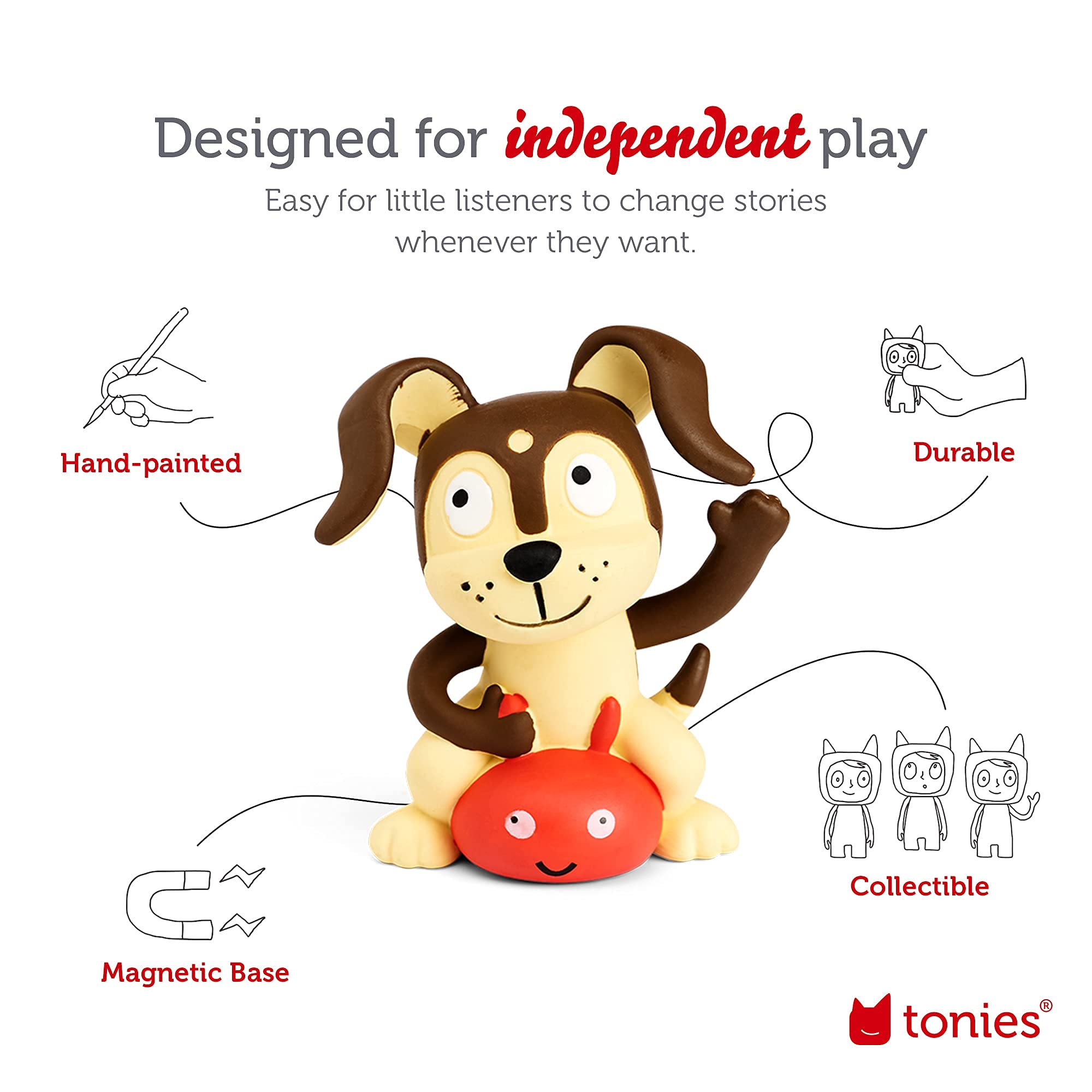 Toniebox Audio Player Starter Set with Playtime Puppy - Listen, Learn, and Play with One Huggable Little Box - Light Blue