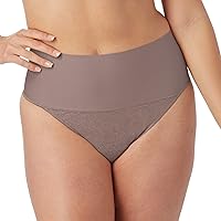 Maidenform Women's Lace Thong Shapewear, Firm Control Shaping Thong with Lace, Moisture-Wicking Shapewear