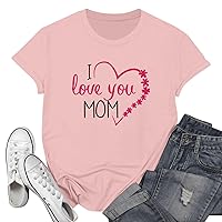 Summer Tops for Women Mothers Day Shirts Life is Better with My Boys Graphic Tshirt Loose Crew Neck Short Sleeve Tee Top