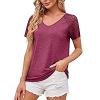 Women's Fashion Sexy Spring and Summer New Popular Spliced Mesh Short-Sleeved Tops Solid Color Casual Shirt, S-2XL