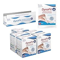 Dynarex DynaFit Compression Stockings Knee High, 15–20 mmHg, Help Prevent Blood Clots, Relieve Pain & Varicose Veins, White, Large, 1 Case of 60 DynaFit Compression Stockings Knee High (5 Boxes of 12)
