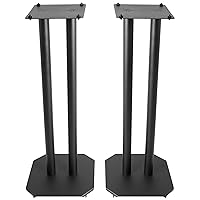 VIVO Premium Universal 25 inch Floor Speaker Stands for Surround Sound and Book Shelf Speakers, 2 Stands Included, STAND-SP03B…