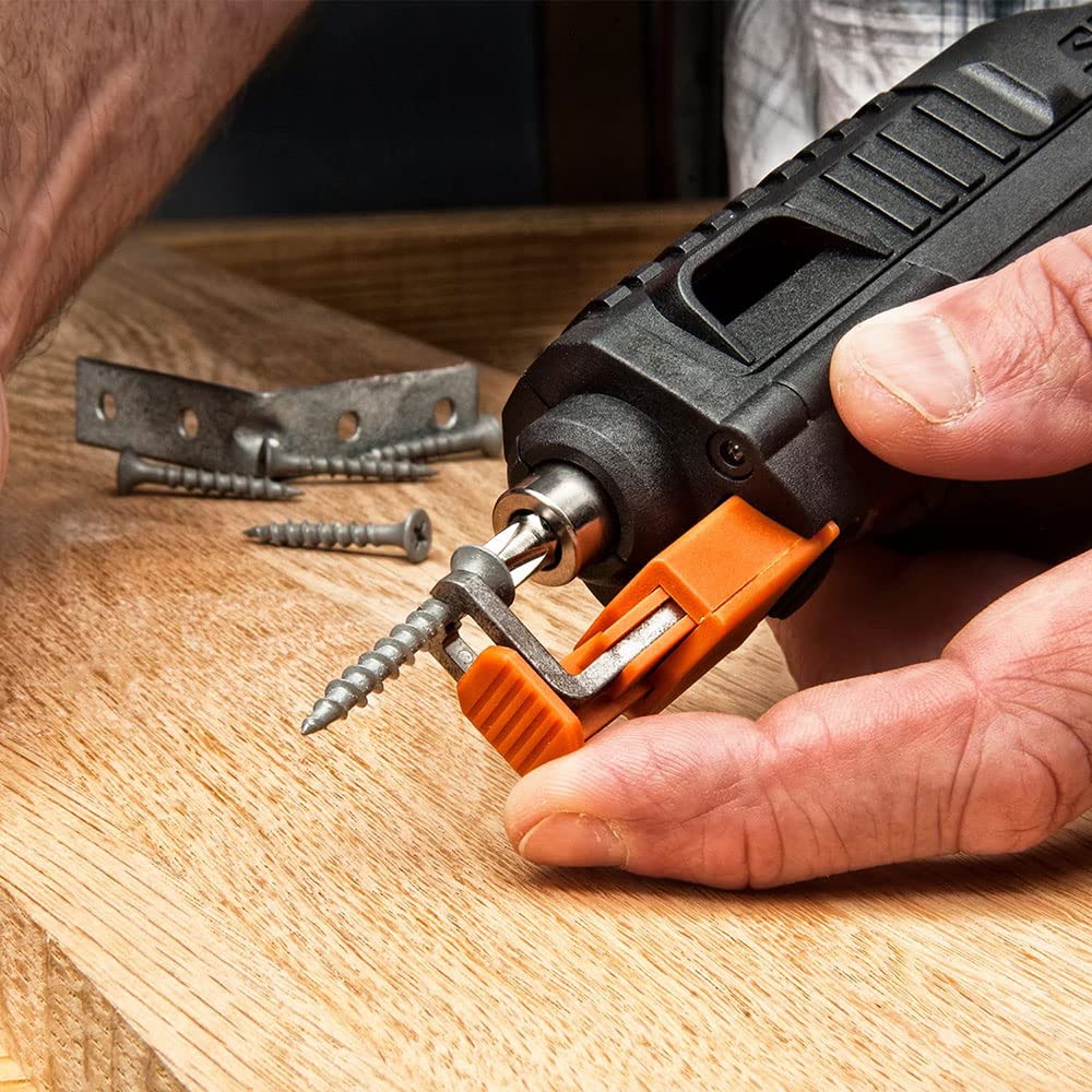 WORX WX255 | 4V Screwdriver | Automatic Bit Change | Screw Adapter | Includes Bit Kit | LED Light | Lightweight and Compact | Screwing Efficiency