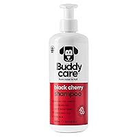 Black Cherry Dog Shampoo by Buddycare | Deep Cleansing Shampoo for Dogs | Black Cherry Scented | with Aloe Vera and Pro Vitamin B5 (16.90oz)