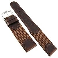 19mm Hadley Roma Swiss Army Style Brown Mens Watch Band Regular 866