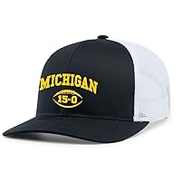 Mens Michigan Hat Michigan Championship Game Score 15-0 Mesh Back Trucker Hat