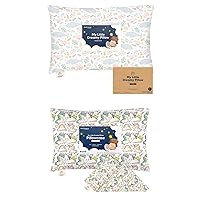 KeaBabies Toddler Pillow with Pillowcase, Jumbo 14X20 and Toddler Pillowcase for 14X20 Pillow - Soft Organic Cotton Toddler Pillows for Sleeping - Organic Jumbo Toddler Pillow Case for Boy, Kids