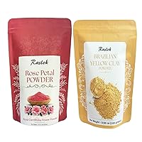 Brazilian Yellow Clay | For Face Masks Rose Petal Powder | 100% Natural and Pure Skin care