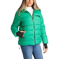 Steven Madden Women Winter Jacket - Packable Quilted Puffer Parka Coat - Hooded Outerwear Windbreaker Jacket for Women, S-XL