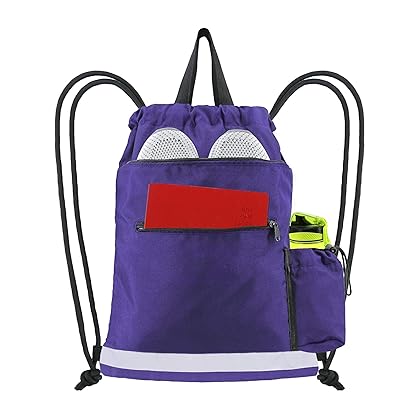 Drawstring Backpack Gym Backpack Sports Bag for Swim Women Men workout bag draw string back sack for Soccer Beach Gear