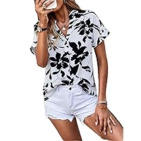 Women's Tops Women's Shirts Sexy Tops for Women Floral Print Dolman Sleeve Blouse