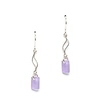 Sea Glass Journey Earrings (Orchid) - Sterling Drop Beach Earrings for Women by EcoSeaCo, using recycled and sustainable material. Handmade in the USA