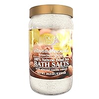 Dead Sea Collection Bath Salts Enriched with Almond & Vanilla - Pure Salt for Bath - Large 34.2 OZ. - Nourishing Essential Body Care for Soothing and Relaxing Your Skin and Muscle