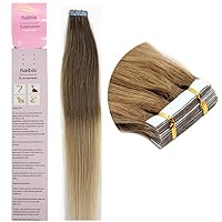 16''-24''Tape in Remy Human Hair Extensions Straight Skin Weft Human Hair 20pcs Ombre Mixed Color(20''50g,T12/20)