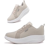Womens Walking Sneakers Comfy | Platform Shoes for Women Fashion | Stylish Standing All Day Rocker Bottom