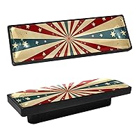 Rectangle Drawer Pulls and Knobs,Handles for Cabinets and Drawers,Closet Door Knobs,4-Pc,Color Line American Flag