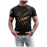Patriot American Flag Tshirt for Mens Short Sleeve T-Shirt Graphic Tee Fashion Summer Tee Tops Crew Neck Tunic