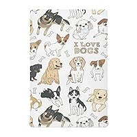 Pets Dogs Crib Sheets for Boys Girls Pack and Play Sheets Breathable Mini Crib Sheets Fitted Crib Sheet for Standard Crib and Toddler Mattresses Baby Crib Sheets for Girls Boys, 52x28IN