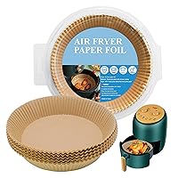 Air Fryer Disposable Paper 100 Pcs Round Non-Stick Paper Prime Oil-Proof Parchment Paper Cooking Paper for Fryers Basket Frying Pan Microwave Oven for Baking Microwave 6.3