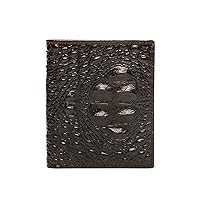 Genuine Leather Cool Wallet Men Personalized Wallet Credit Card Holder Wallet (Brown)