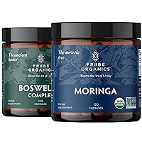 TRIBE ORGANICS Vitality Duo - Boswellia Complex - Moringa - for Joint Support, Muscle Relief, Energy, Weight Loss, Brain Function