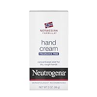 Norwegian Formula Moisturizing Hand Cream Formulated with Glycerin for Dry, Rough Hands, Fragrance-Free Intensive Hand Lotion, 2 oz
