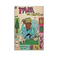 RULPQDVP Tyler The Creator Poster Comic Music Poster Decorative Painting Canvas Wall Art Decor Album Cover Posters for Room Aesthetic Bedroom Painting Unframe-style-4 08x12inch(20x30cm)