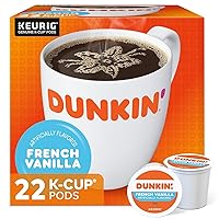 Dunkin' French Vanilla Flavored Coffee, 22 Keurig K-Cup Pods