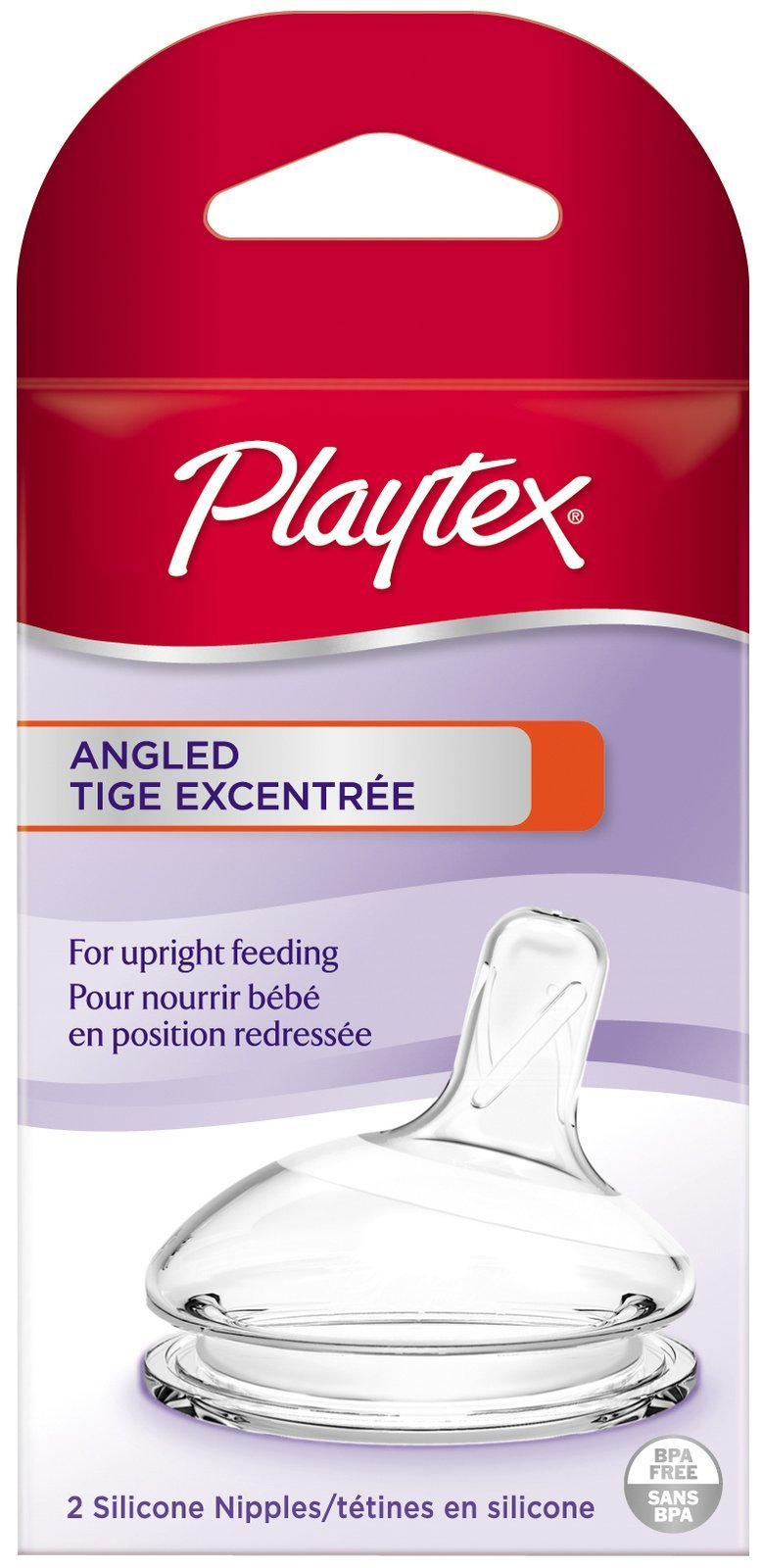 Playtex Angled Nipple - Medium Flow - 2 Pk