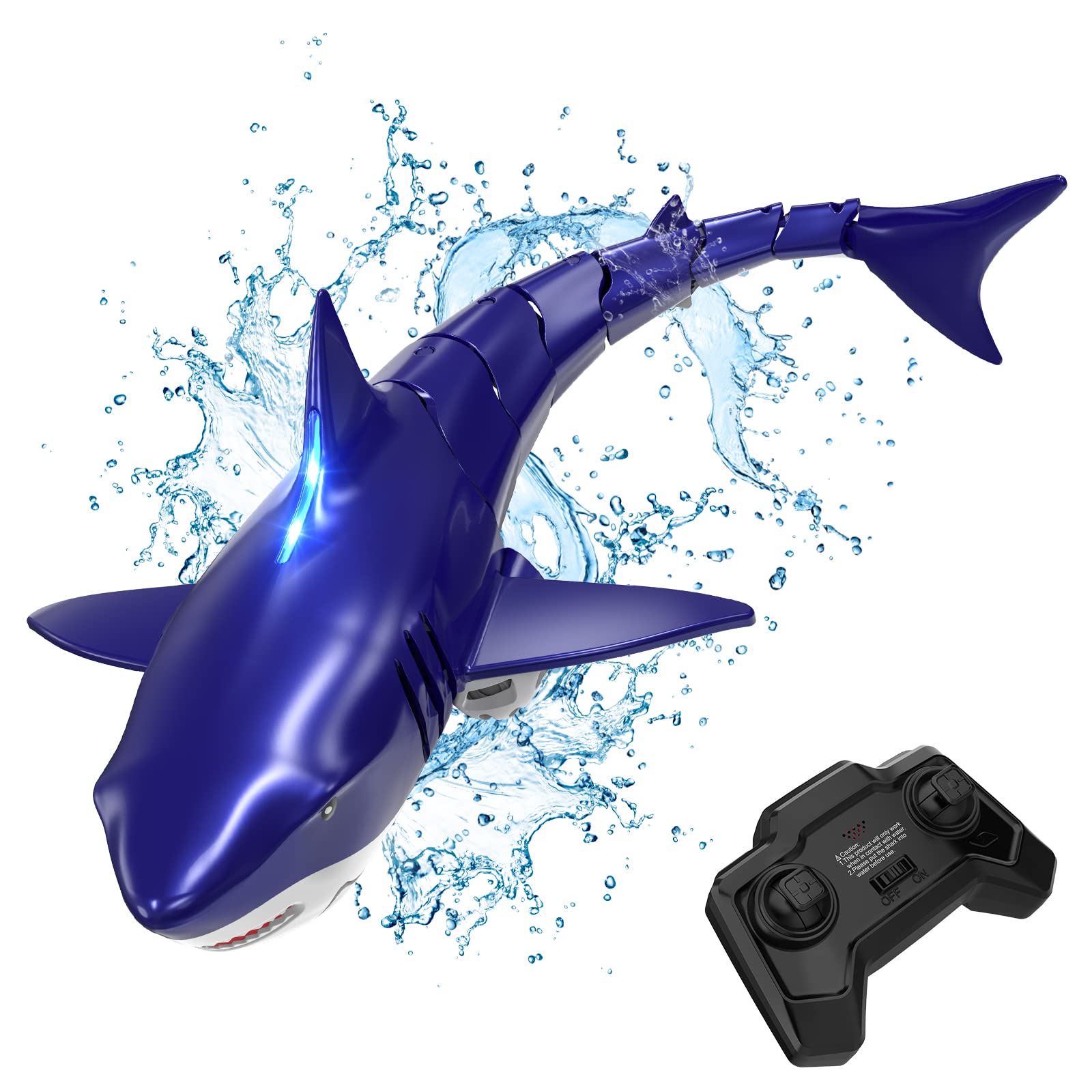 Buy Aomifmik Remote Control Shark Toys for Kids, 2x1000mAh RC Boat ...