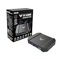 ASUS TUF GAMING CAPTURE BOX-4KPRO (4K144 | 2K144 | Full HD 240 HDR Passthrough, 4K60 | 2K120 | Full HD 120 Capture, USB Type-C 3.2 Gen 2, HDMI 2.1, VRR Supported, On-board Scaling, Certified for OBS™)