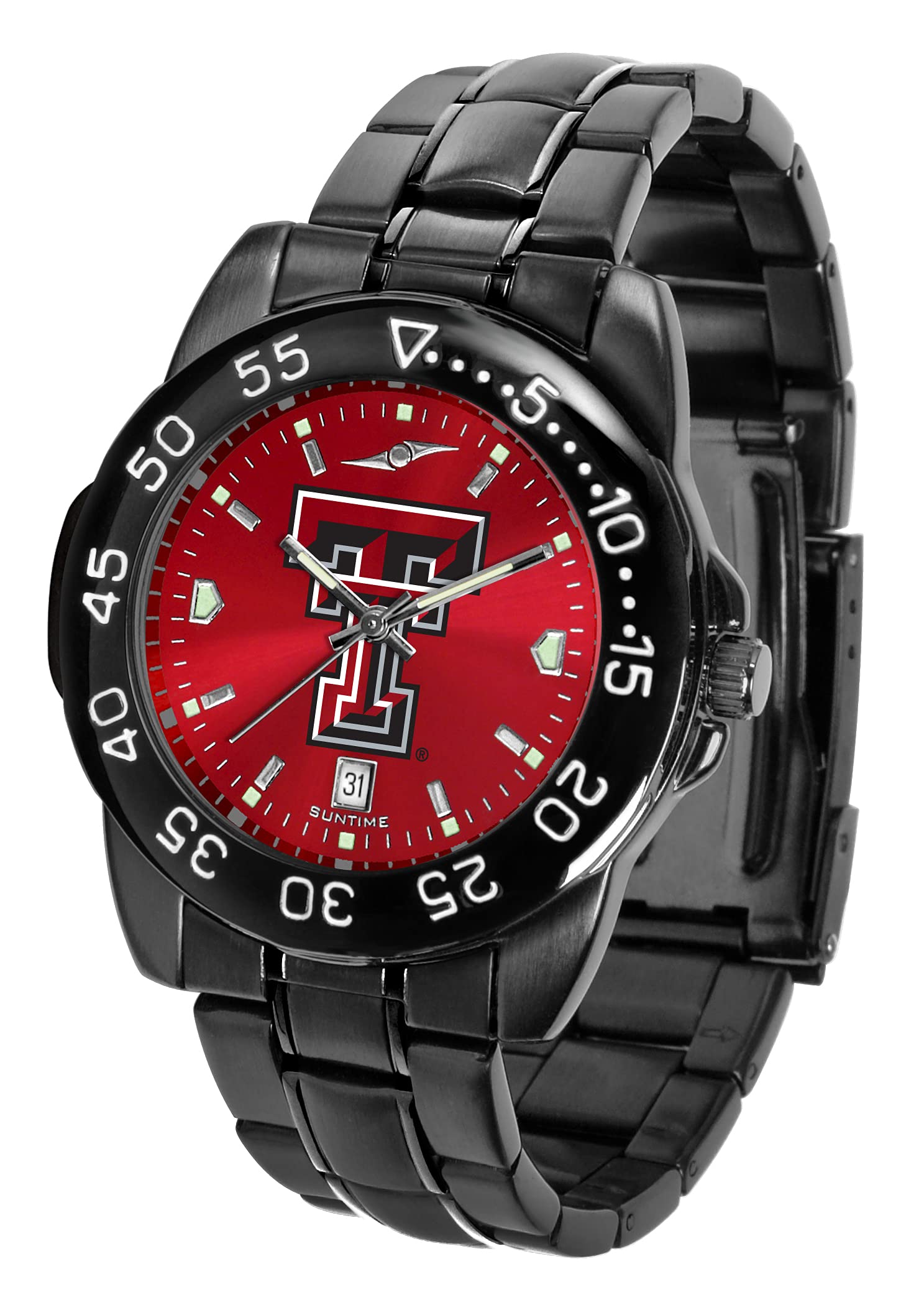 SunTime Texas Tech Red Raiders Fantom Sport AnoChrome Men's Team Logo Watch